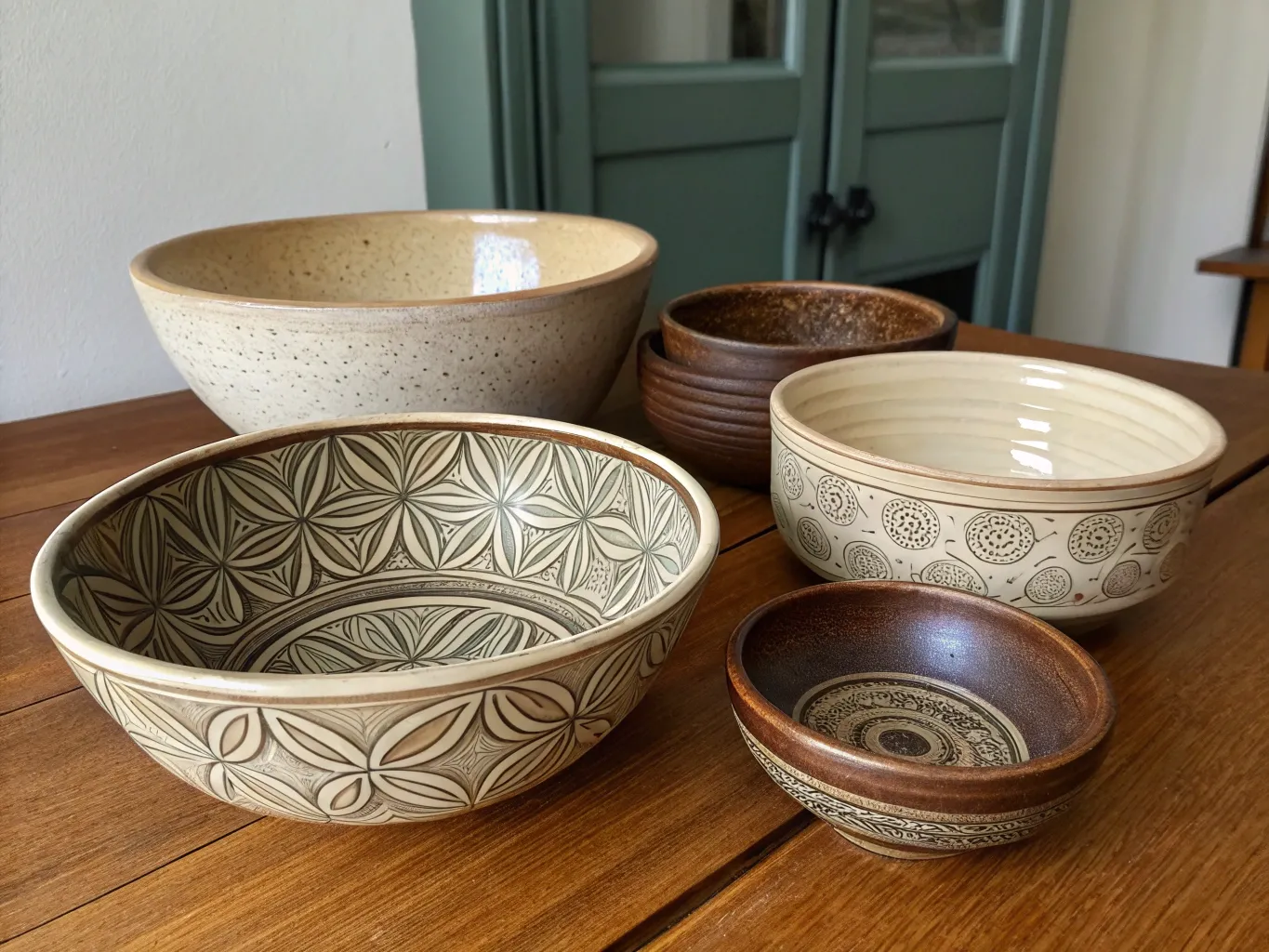 Hand-crafted ceramic bowl set
